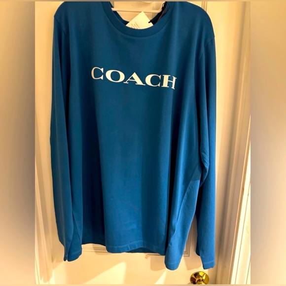 Coach Other - Men’s Coach Essential Tee organic cotton shirt in large blue sapphire